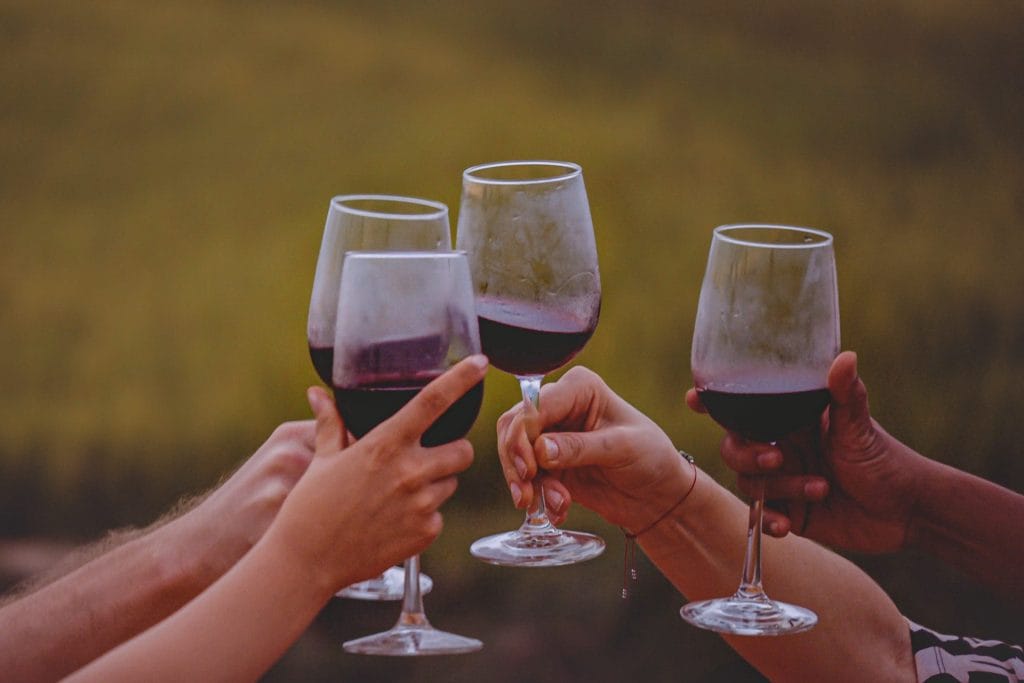 Brindis, celebrando el Día Mundial del Malbec, en Argentina